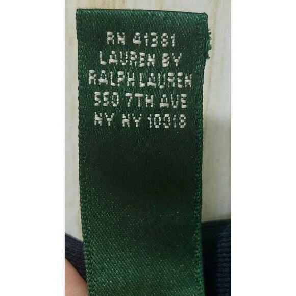 Lauren Ralph Lauren Sleeveless Dress Navy & White Chevron Print Size 8 - Picture 4 of 8